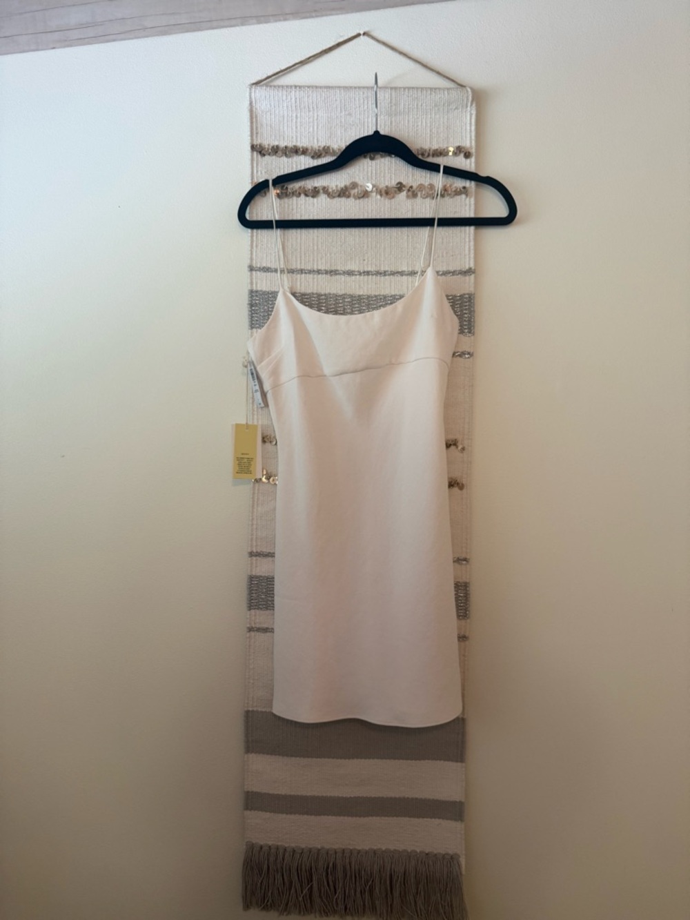 Aritzia Wilfred Cream Slip Dress with Thin Straps